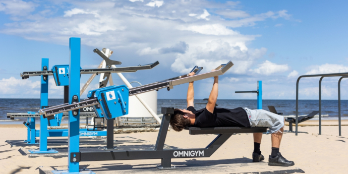 Outdoor fitness equipment and workout areas