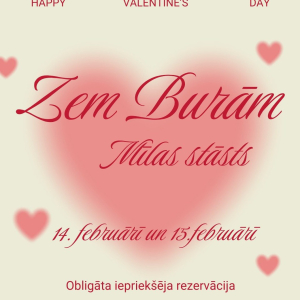 Valentīna dienas vakariņas |  Kafejnīca “Zem Burām”