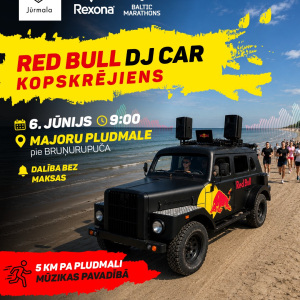 Running training - “Baltic Marathons” and “Red bull” DJ car joint race | Majori beach