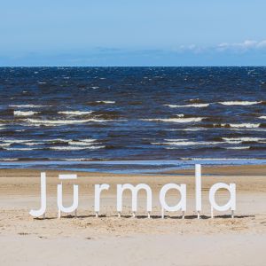 Art object "Jūrmala" on Majori beach