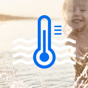 Find out the sea water temperature in different swimming places in Jūrmala